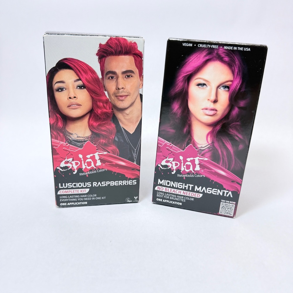 Splat Rebellious Colors Hair Dye Luscious Raspberries & Midnight Magenta Kit Set